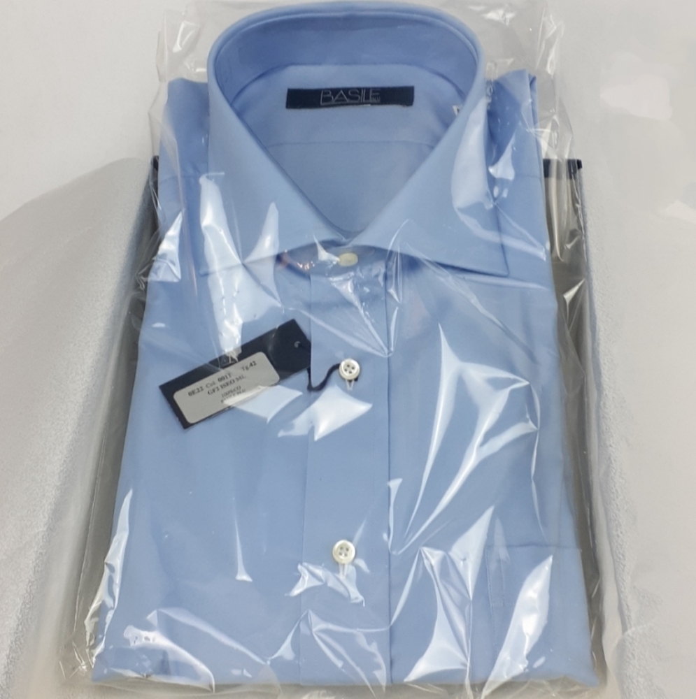 NWT Mens Basile Blu Button Down Collared Shirt